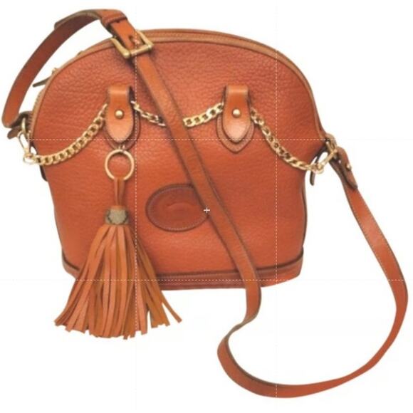 Rare NORFOLK Dooney & Bourke Dome Shoulderbag w added Tassel Accent Chain - Picture 1 of 16